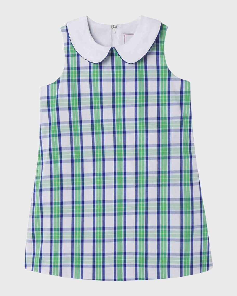 

Платье Maddie с клетчатым принтом и воротником для девочки, размер 6M-8 Classic Prep Childrenswear