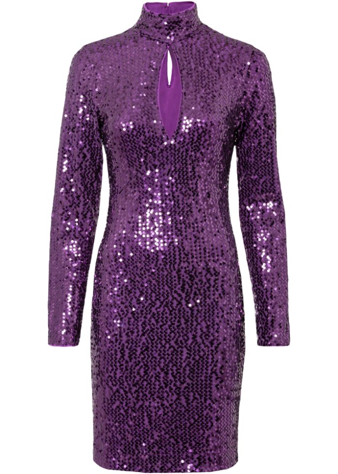 Платье с пайетками Bodyflirt Boutique, фиолетовый платье с воротником халтер и пайетками bodyflirt boutique синий