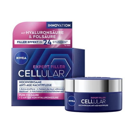 

Cellular Expert Filler Высокоэффективный антивозрастной ночной уход 50 мл, Nivea