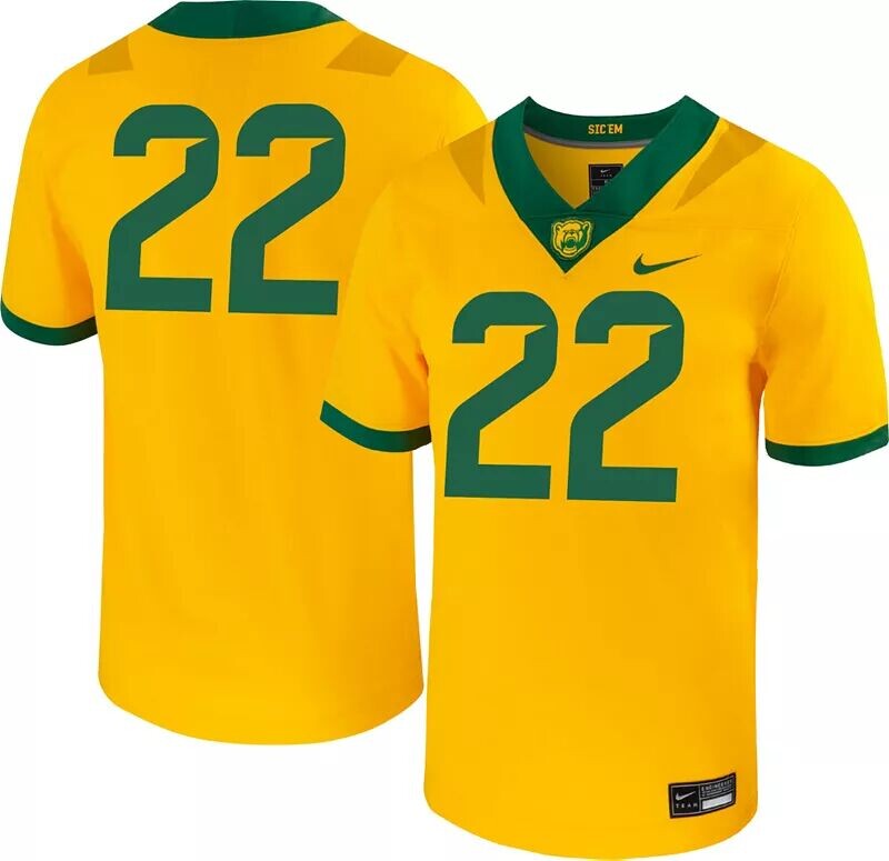 

Мужское футбольное джерси Nike Baylor Bears #22 Gold Untouchable Game