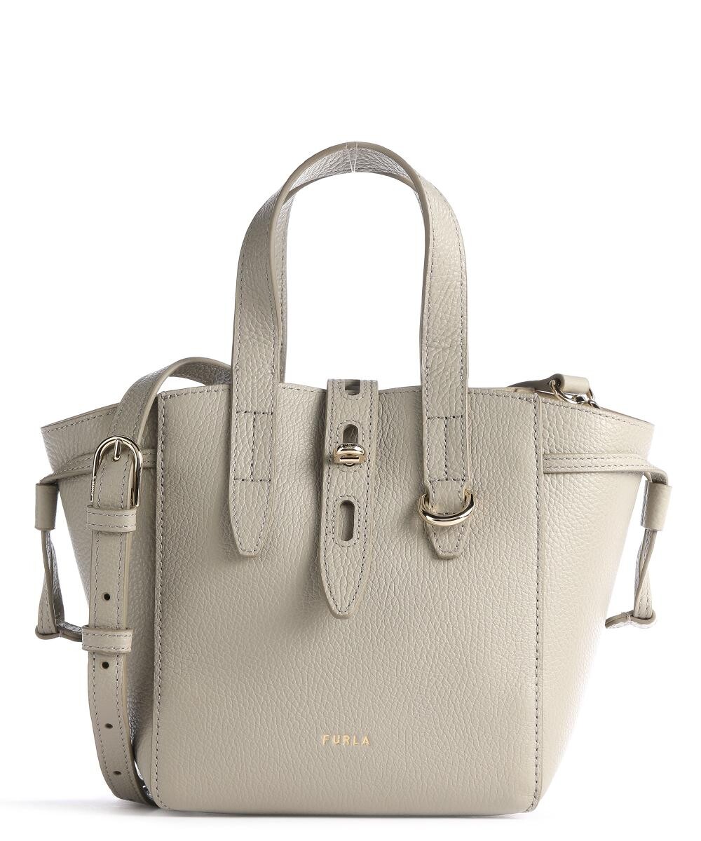 

Мини-сумочка Net из зерненой кожи Furla, серый