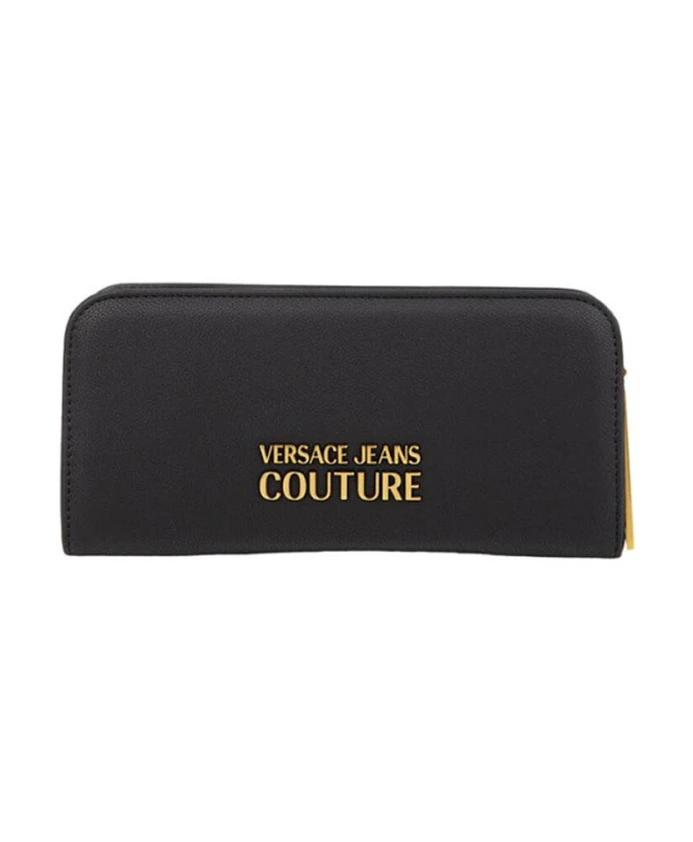 

Кошелек из синтетического материала на молнии с оригинальной крышкой Versace, черный