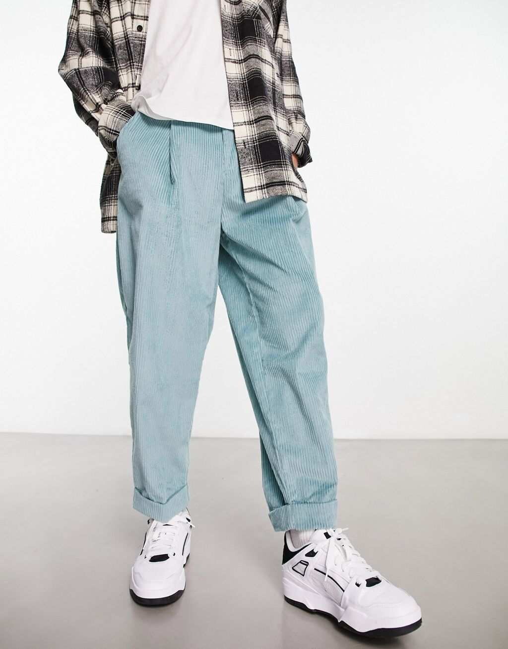 

Бирюзовые брюки с объемным шнурком ASOS MADE IN KENYA, Зеленый