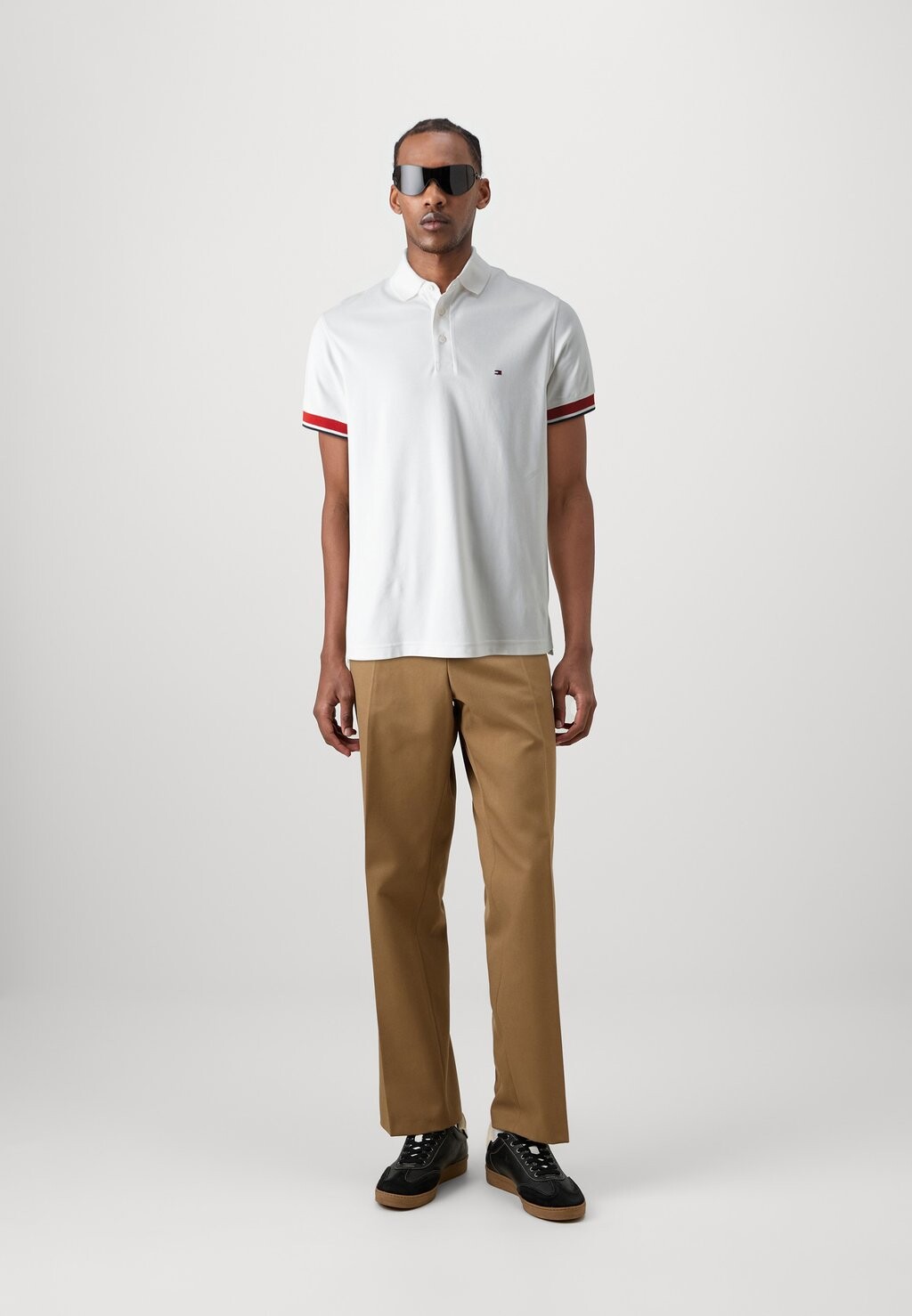 

Рубашка поло INTERLOCK SLEEVE DETAIL Tommy Hilfiger, белый