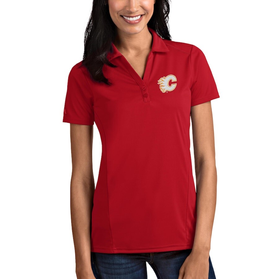 

Поло с коротким рукавом Antigua Calgary Flames, красный