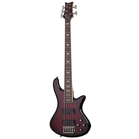 цена Басс гитара Schecter 2502 Stiletto Extreme-5 Guitar, Black Cherry
