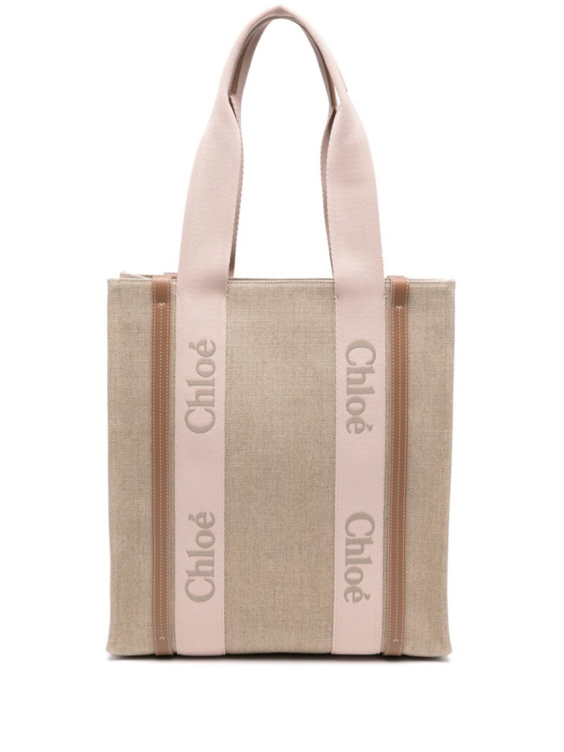 

Chloé сумка-тоут Woody, нейтральный цвет