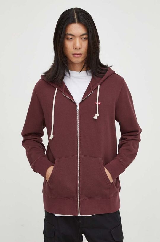 

Толстовка из хлопка Levi's, бордовый, Красный