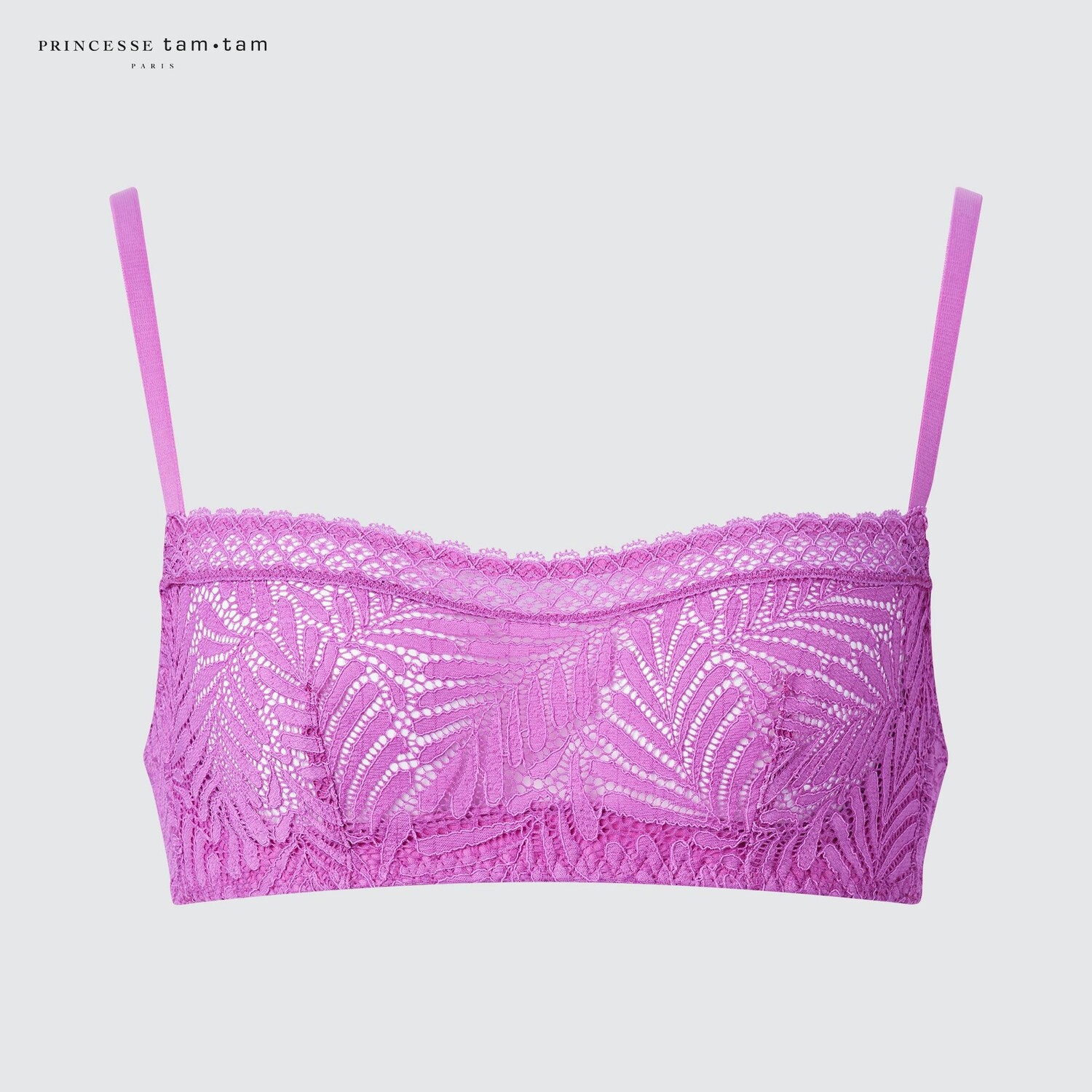 

Бюстгальтер без проводов leaves lace relax UNIQLO, розовый