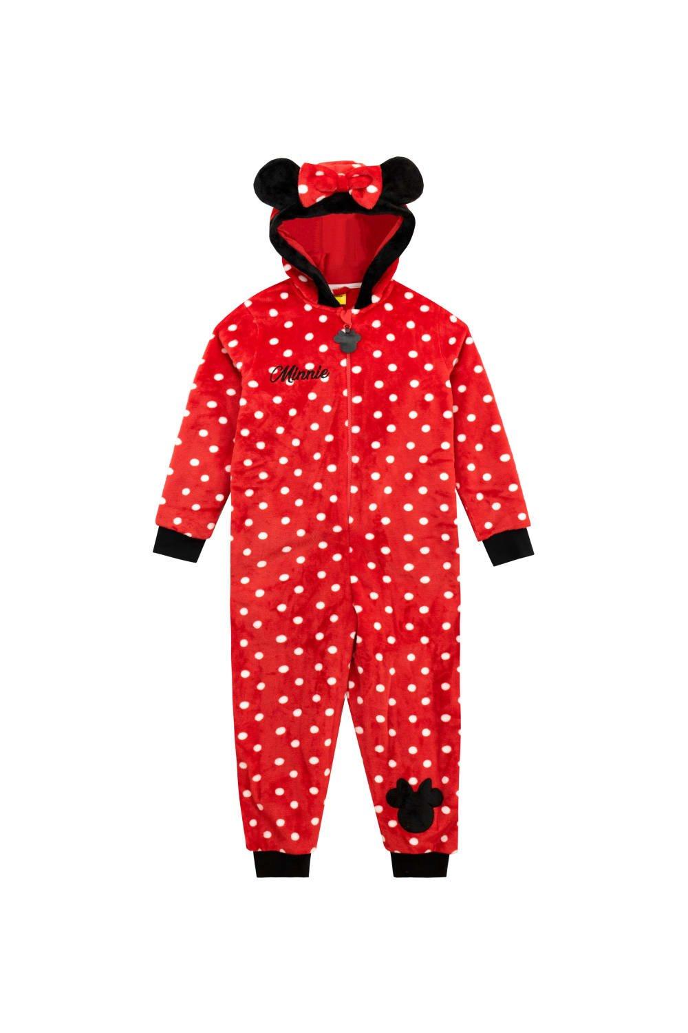 Флисовый комбинезон Минни Маус «Все в одном» Disney, красный мягкая игрушка минни маус 50 см