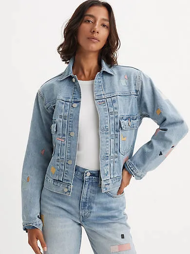 

Куртка дальнобойщика типа II Levi's, цвет Furikakeru - Medium Wash