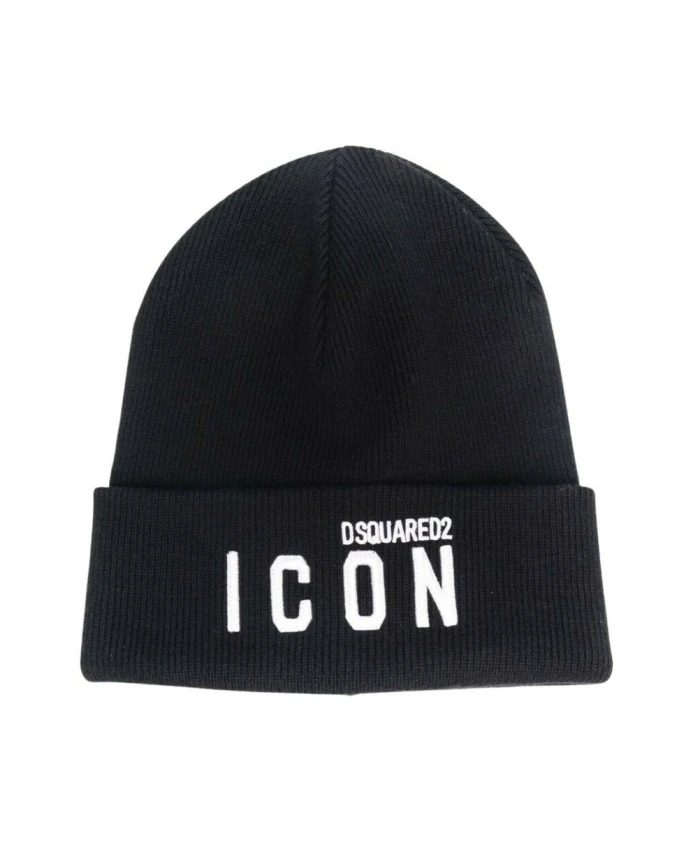 

Шапка Icon в рубчик Dsquared2, черный