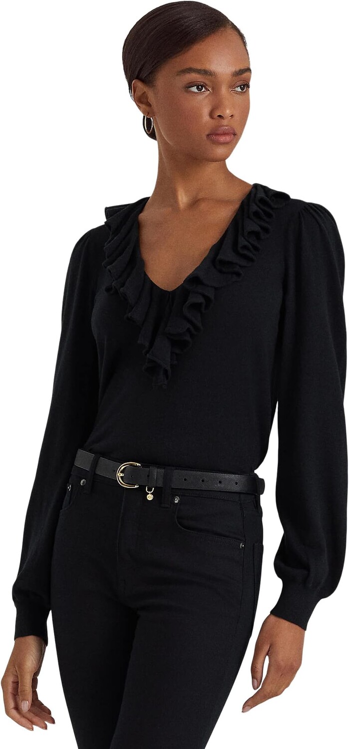 

Свитер из джерси с оборками LAUREN Ralph Lauren, цвет Polo Black