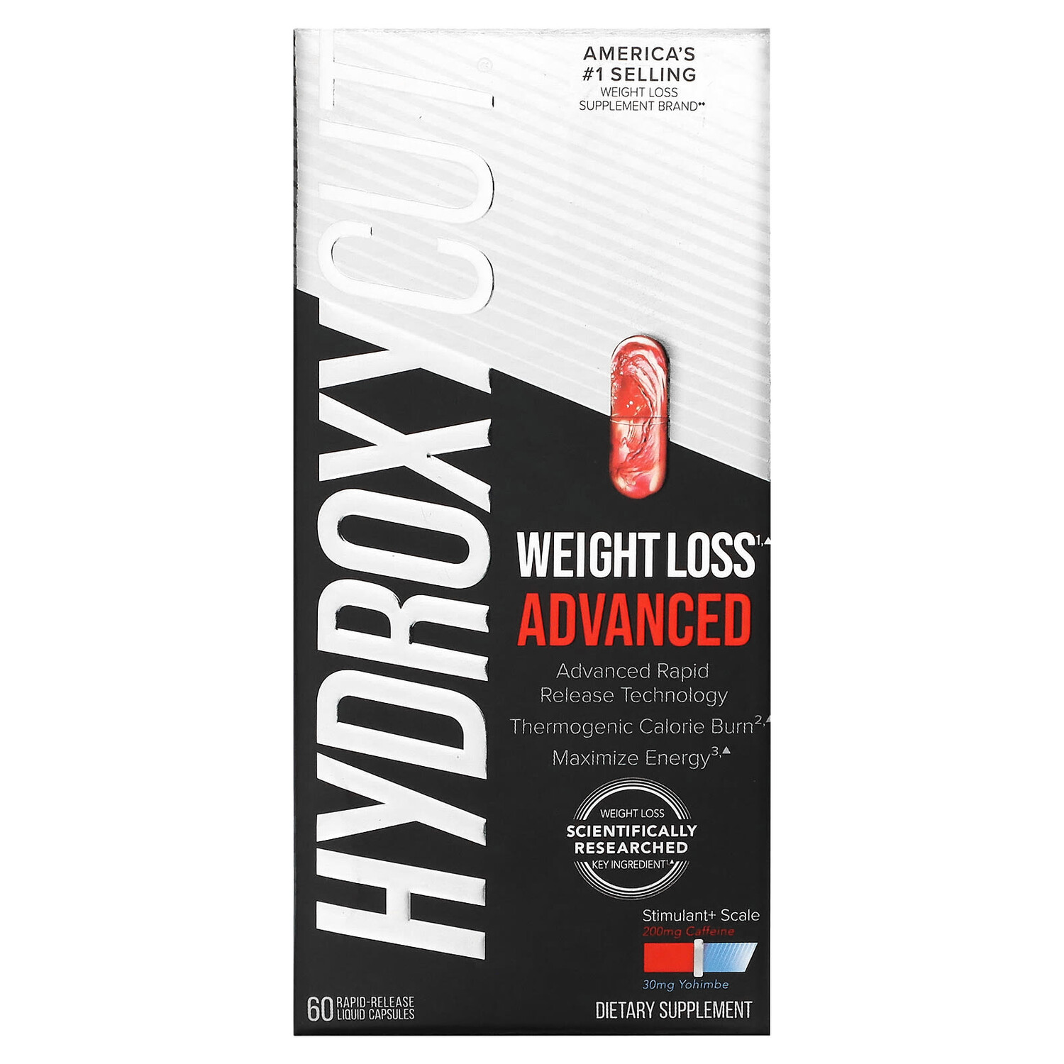 

Black, 60 капсул с жидкостью, быстрого высвобождения, Hydroxycut