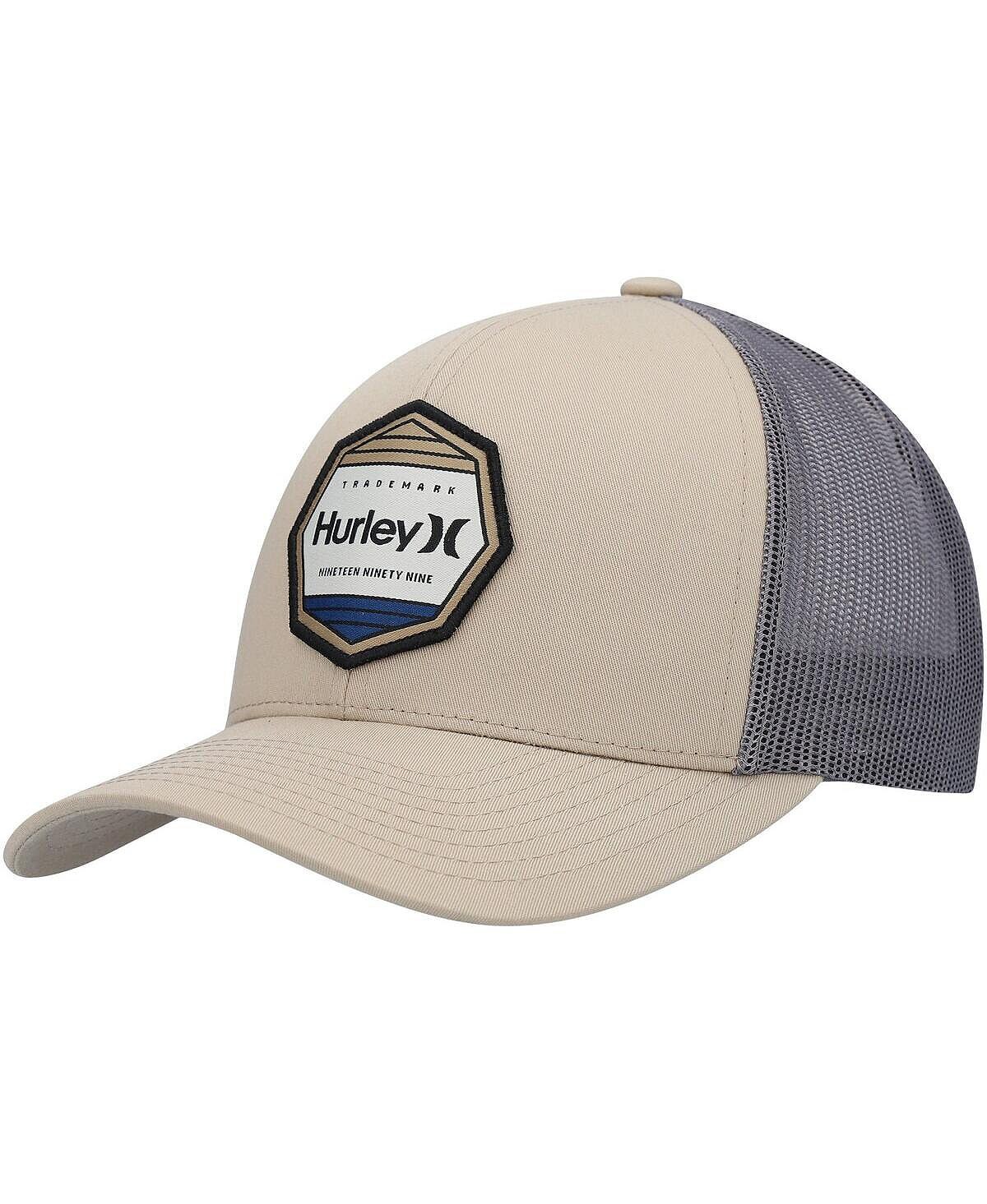 

Мужская шляпа цвета хаки, темно-серый с нашивкой Pacific Trucker Snapback Hurley