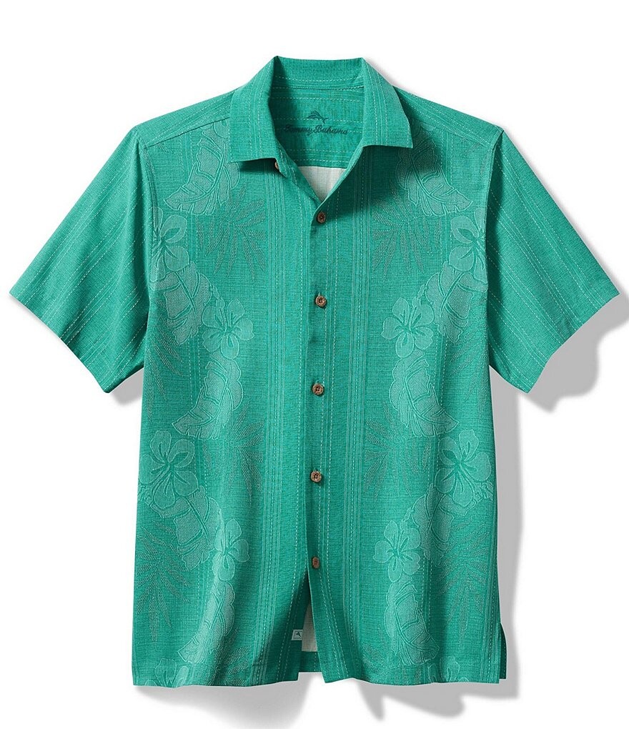 

Tommy Bahama Bali Border Шелковая рубашка с короткими рукавами, зеленый