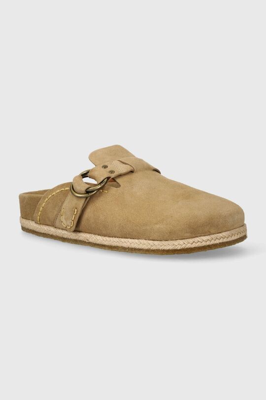 

Замшевые тапочки Turbach Clog Polo Ralph Lauren, бежевый