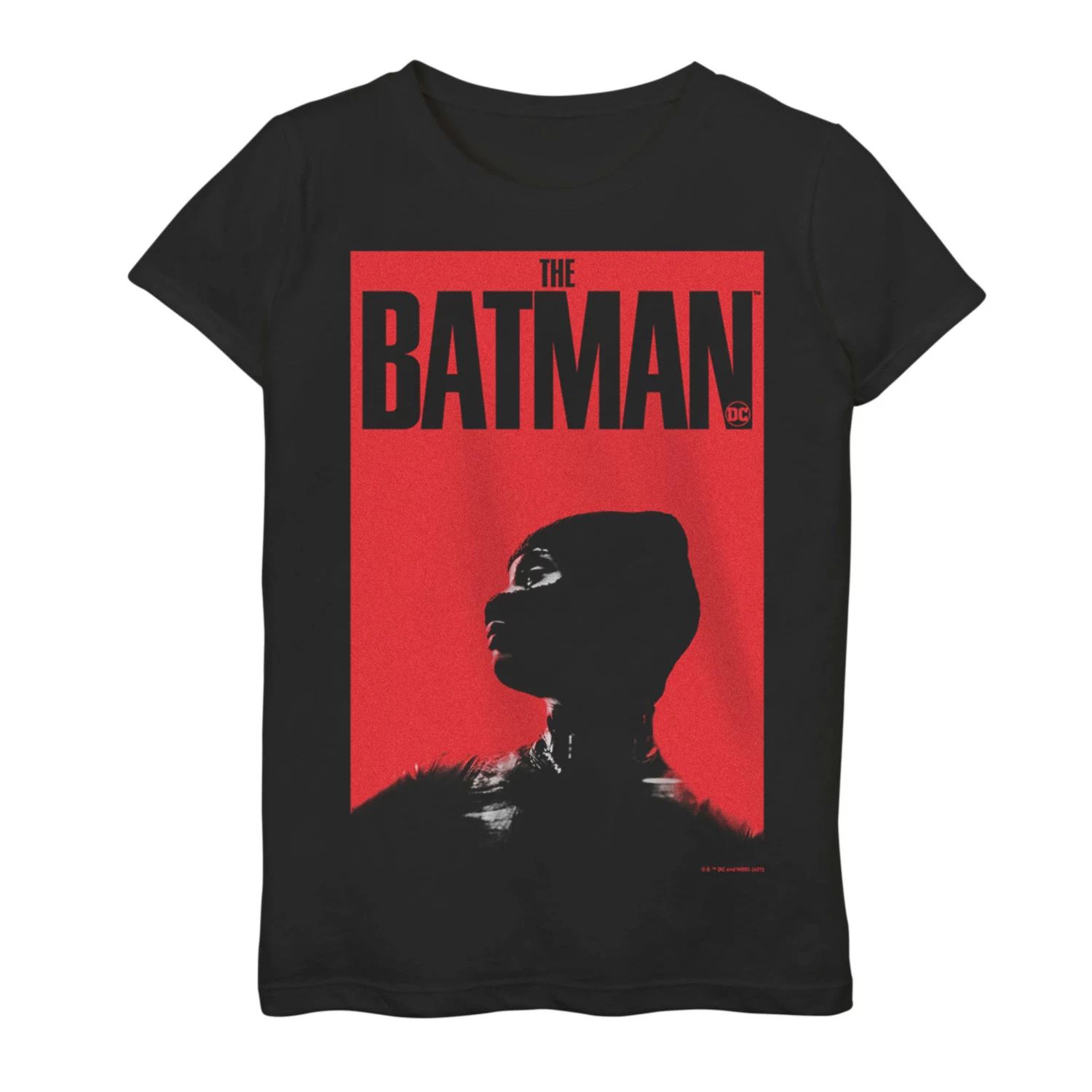 

Красная футболка с графическим плакатом и плакатом «Женщины-кошки» для девочек 7–16 лет из комиксов DC «Бэтмен» Licensed Character