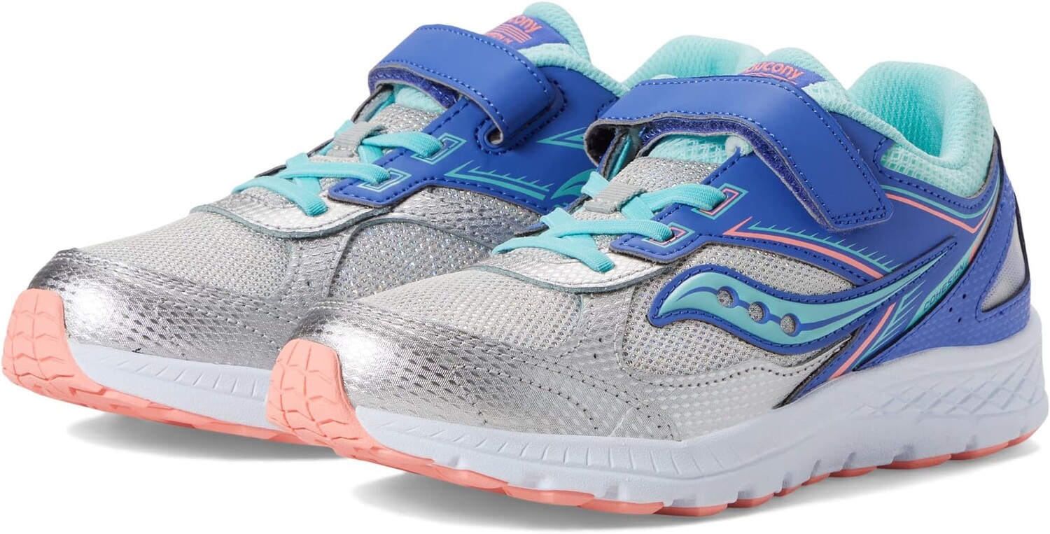 

Кроссовки Cohesion 14 A/C Saucony Kids, цвет Silver/Periwinkle/Turquoise