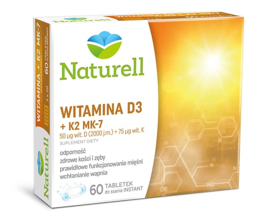 Naturell, Витамин D3 + K2 МК-7, 60 таблеток витамин d3 k2 биосенергия 60 таблеток