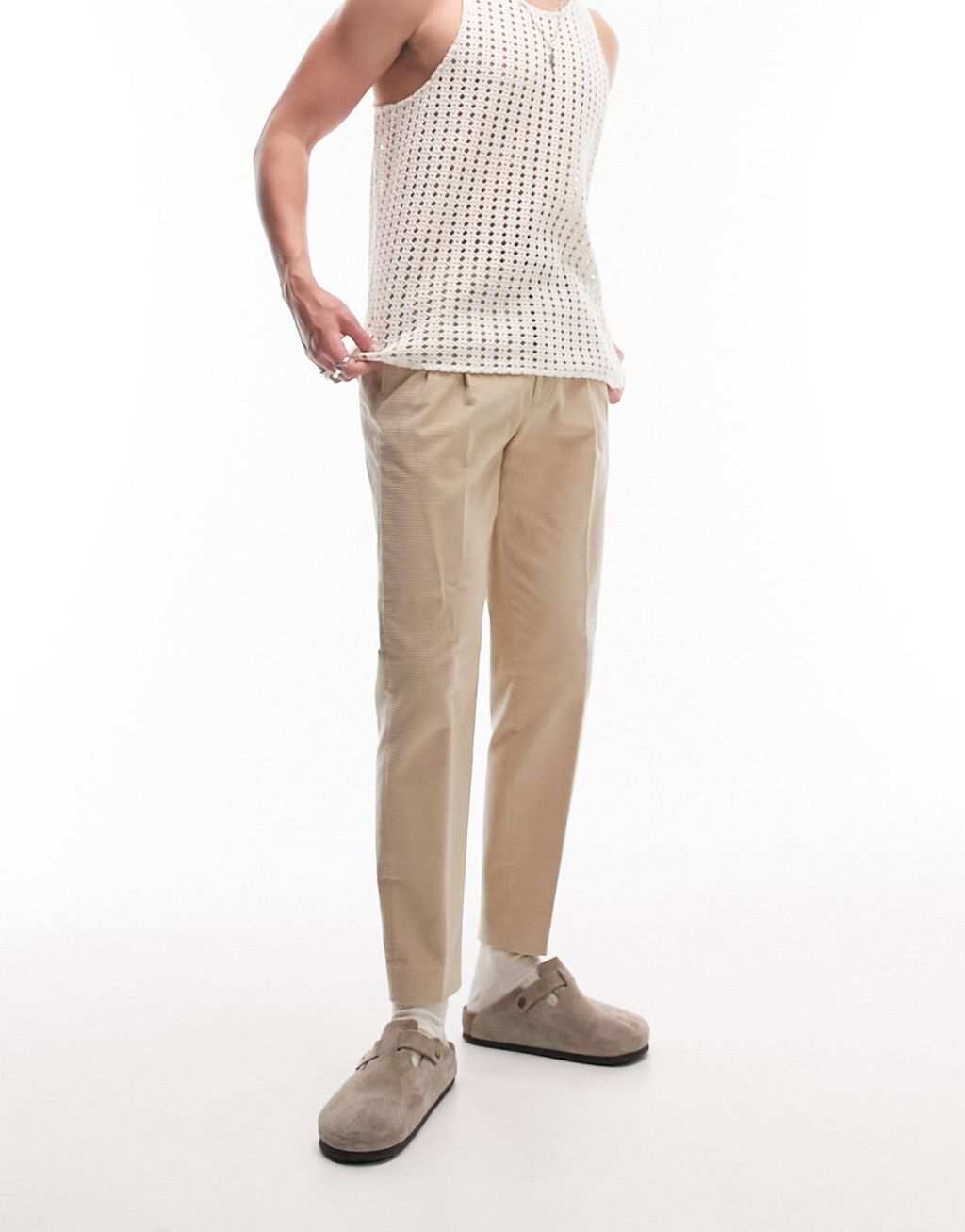 

Брюки на зауженном вельвете Topman
