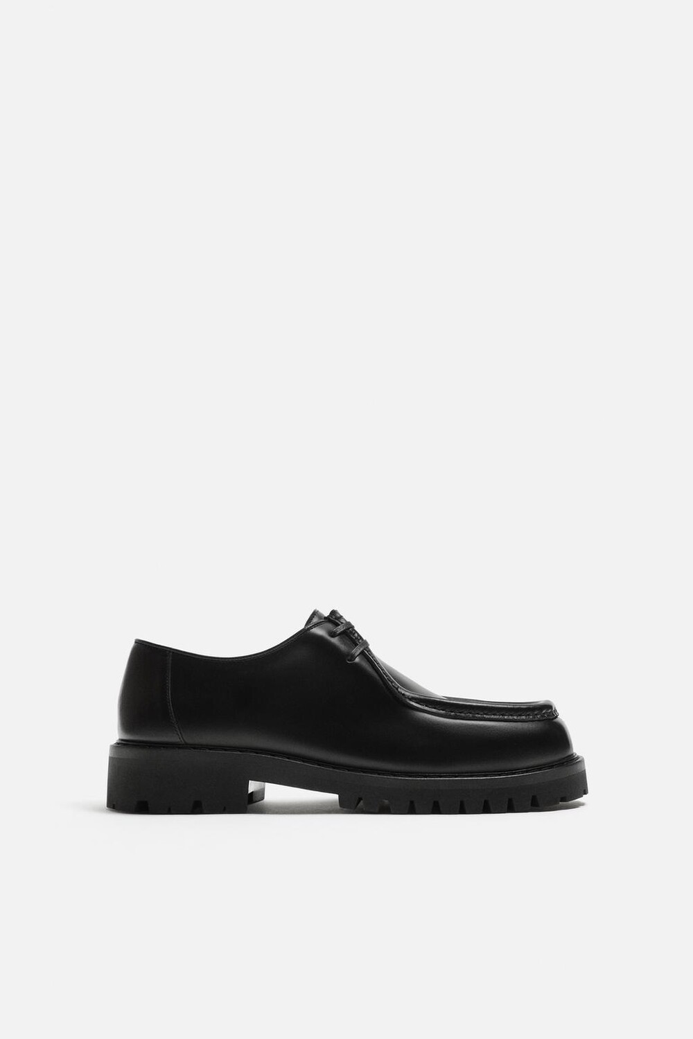 

Кожаные ботинки ZARA, черный