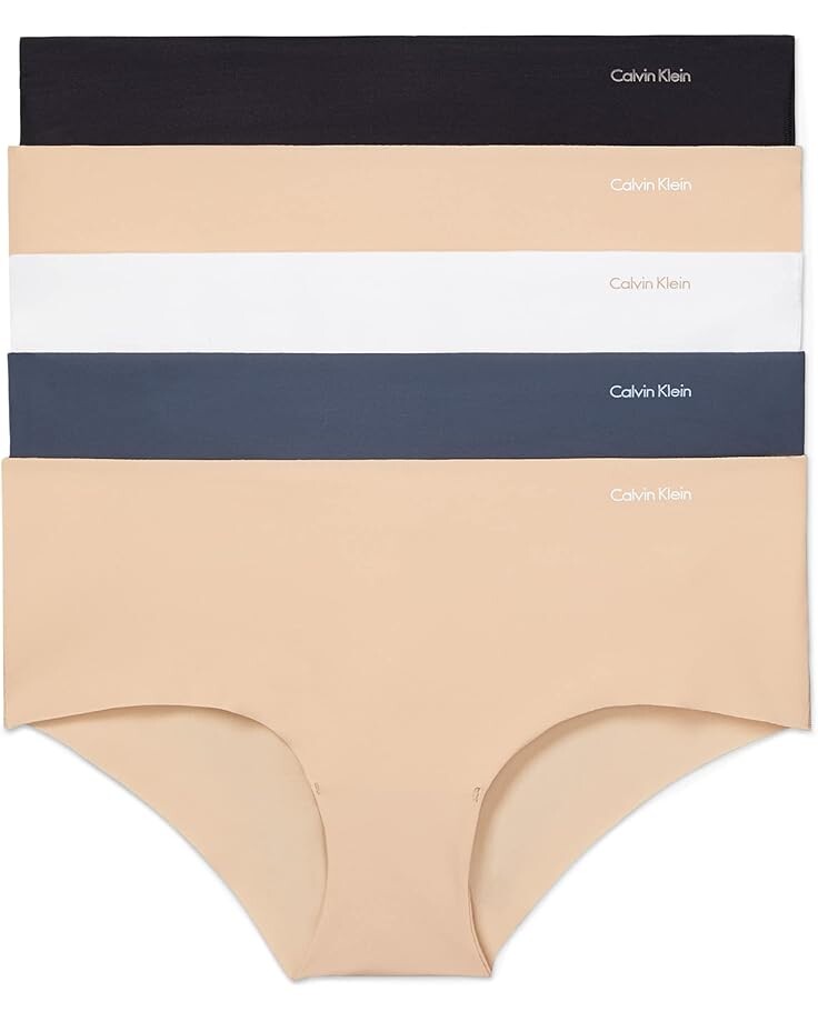 

Трусы Calvin Klein Invisibles 5-Pack Hipster, цвет Black/Speakeasy/White/Light Caramel/Light Caramel
