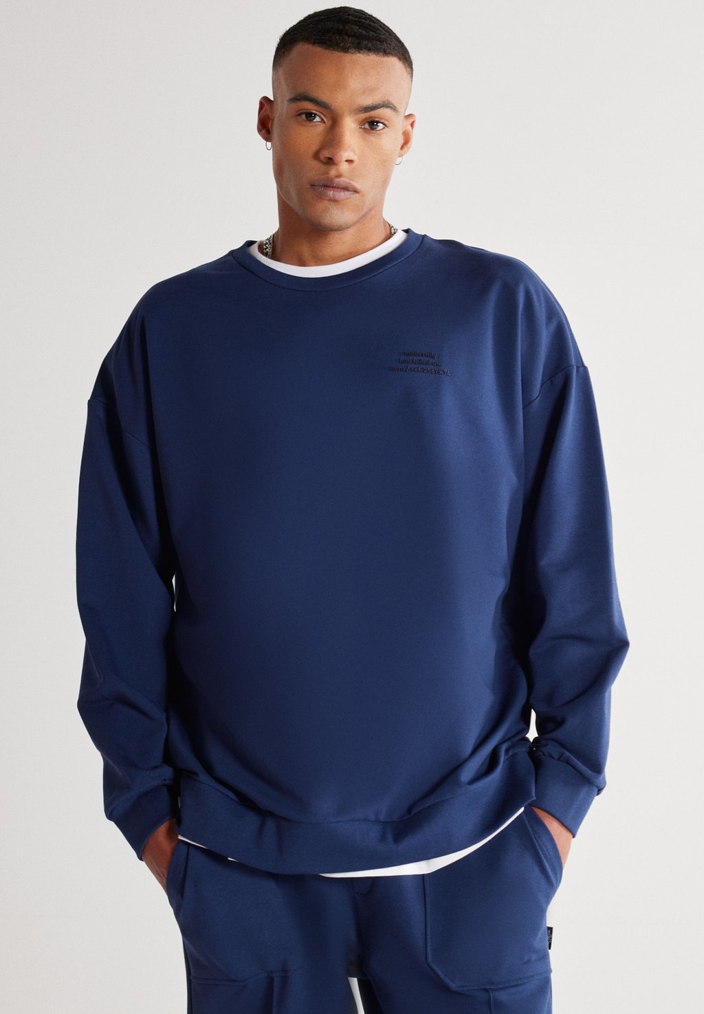 Толстовка O COLLAR AC&CO / ALTINYILDIZ CLASSICS, цвет Oversize Fit Sweatshirt Blue O Collar