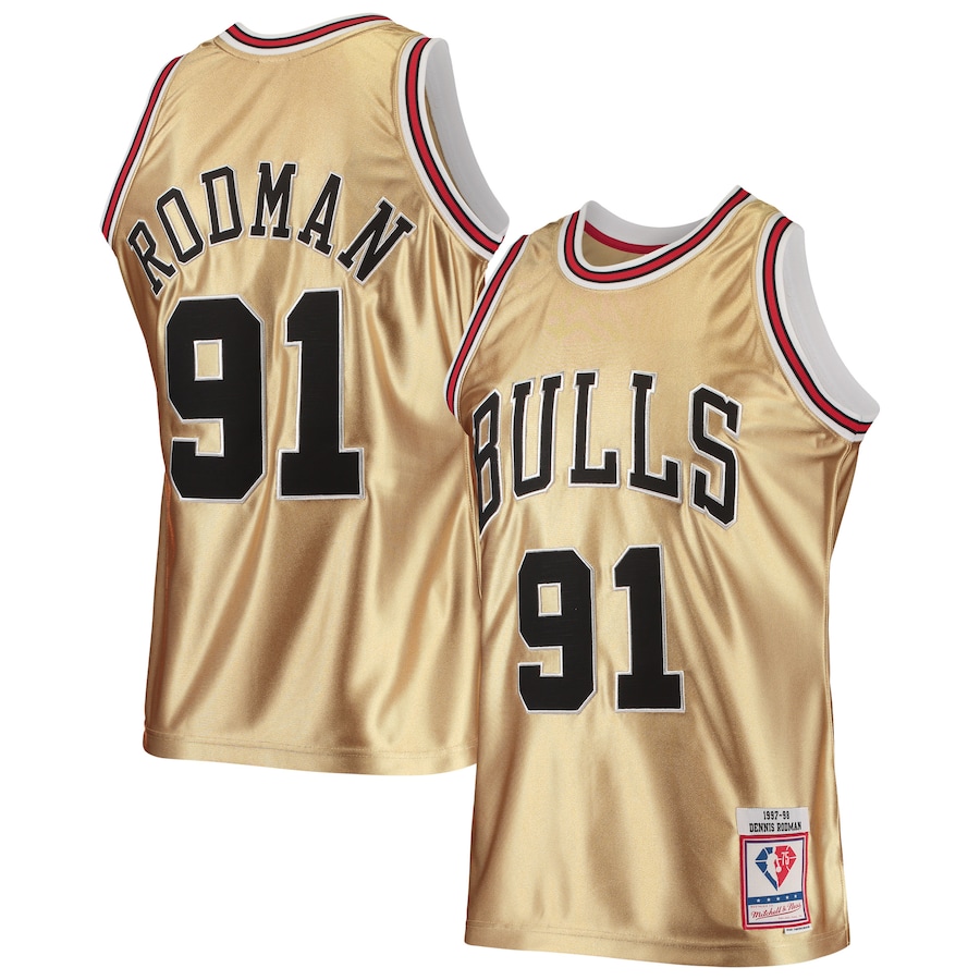 

Джерси Mitchell & Ness Chicago Bulls, золотой