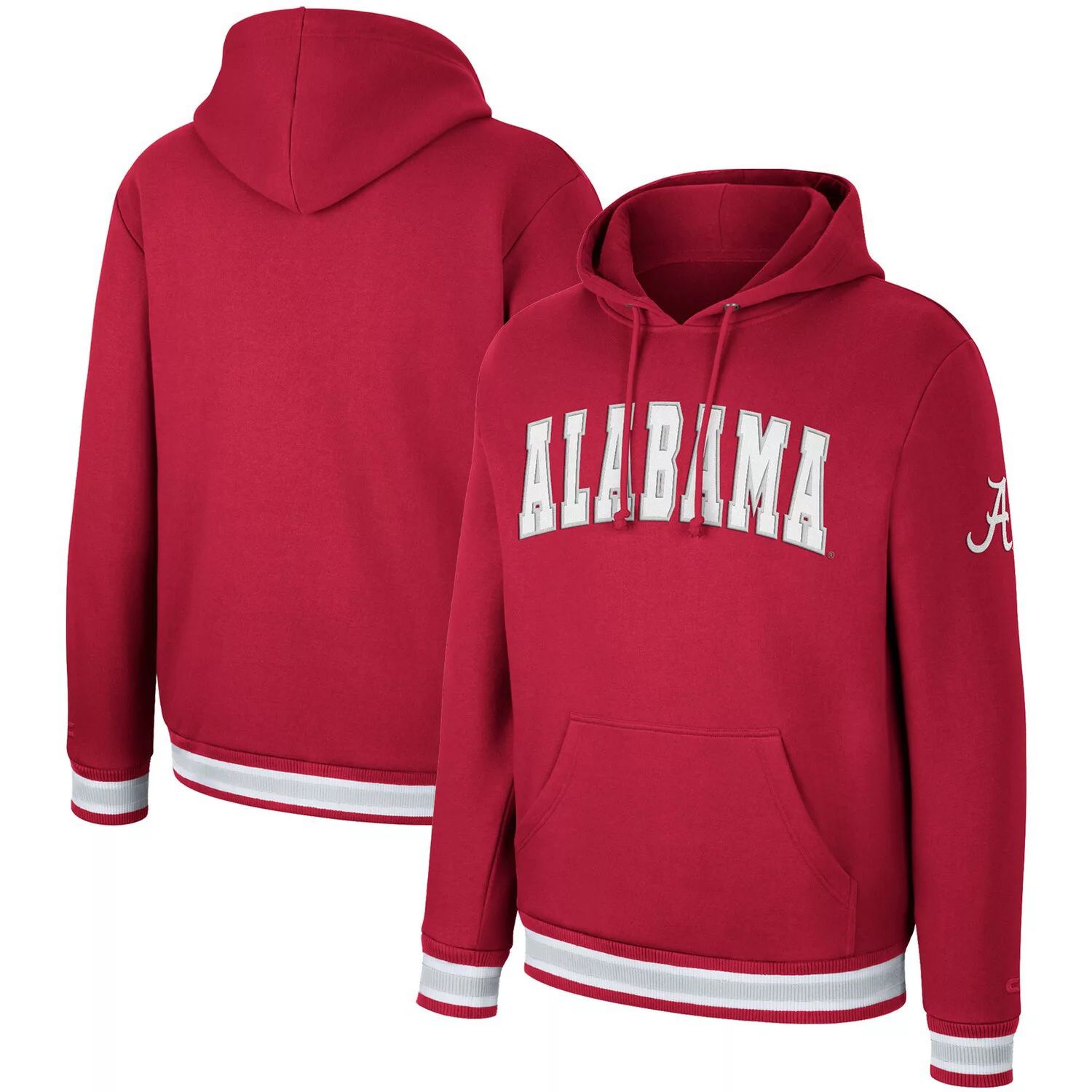 Мужской пуловер с капюшоном Crimson Alabama Crimson Tide Varsity Arch Colosseum