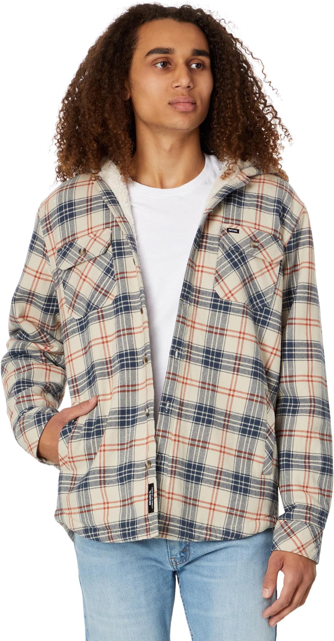 Куртка Shores Sherpa Lined Flannel Rip Curl, цвет Cement