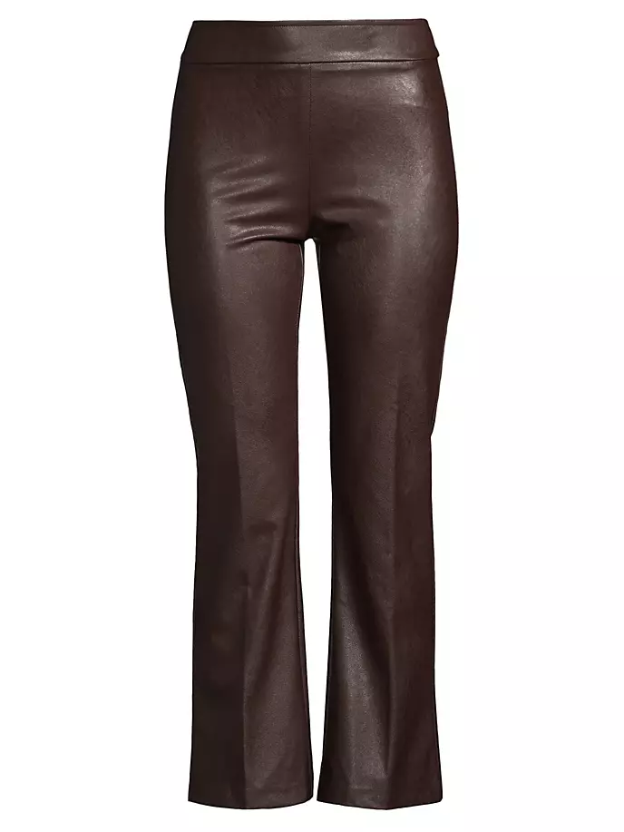 

Укороченные брюки Leo из искусственной кожи Avenue Montaigne, цвет brown pleather