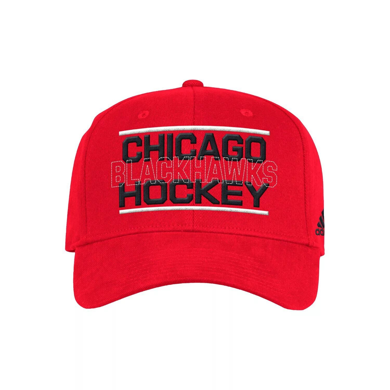 

Мужская кепка adidas Red Chicago Blackhawks с напуском Flex