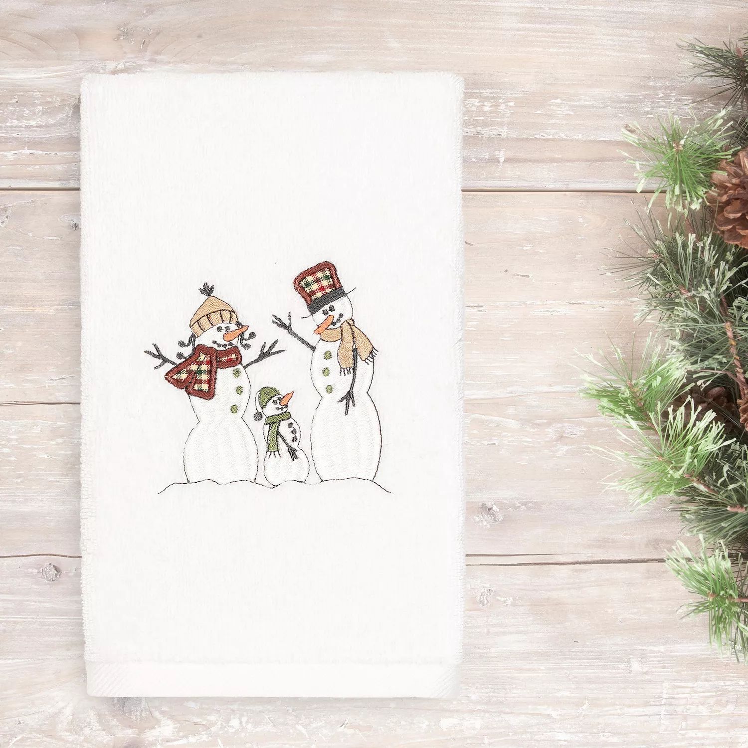 Linum Текстиль для дома Рождественский снег Семья Вышитое роскошное турецкое хлопковое полотенце для рук