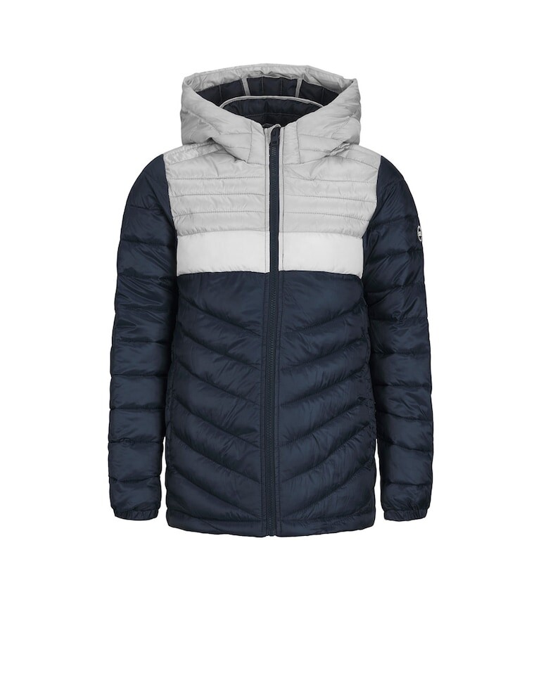 

Пуховик для мальчика с капюшоном Jack & Jones, серый