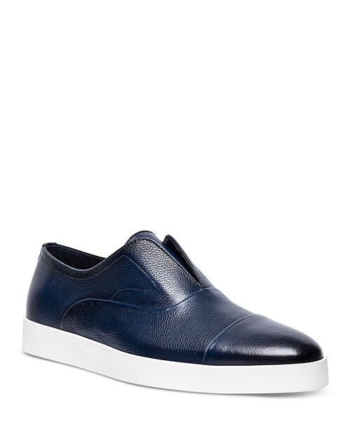 

Мужские кожаные слипоны Atlantis Santoni, цвет Blue