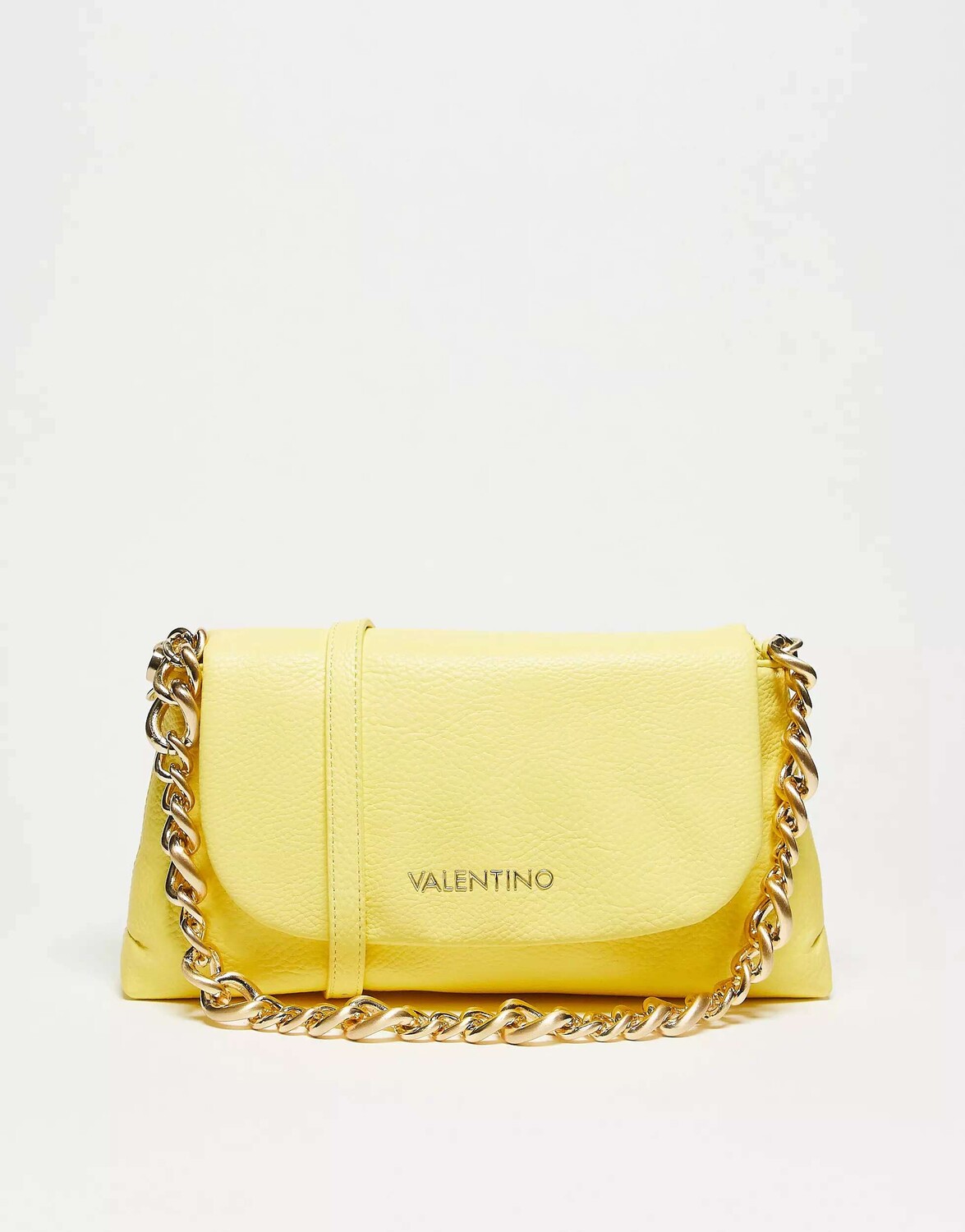 

Valentino Bags Желтая складная сумка Friends с ремешком-цепочкой