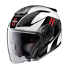 N40-5 06 Реактивный шлем N-Com Crosswalk Nolan, черный/белый/красный