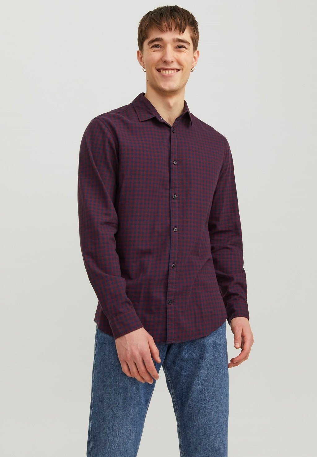 

Рубашка JEGINGHAM Jack & Jones, темно-синий пиджак в клетку/мини-гингем