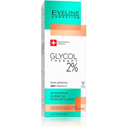Eveline Glycol Therapy 2% осветляющий витаминный уход 18 мл, Eveline Cosmetics eveline cosmetics пилинг для лица glycol therapy oil enzymatic peeling 2% 100 мл