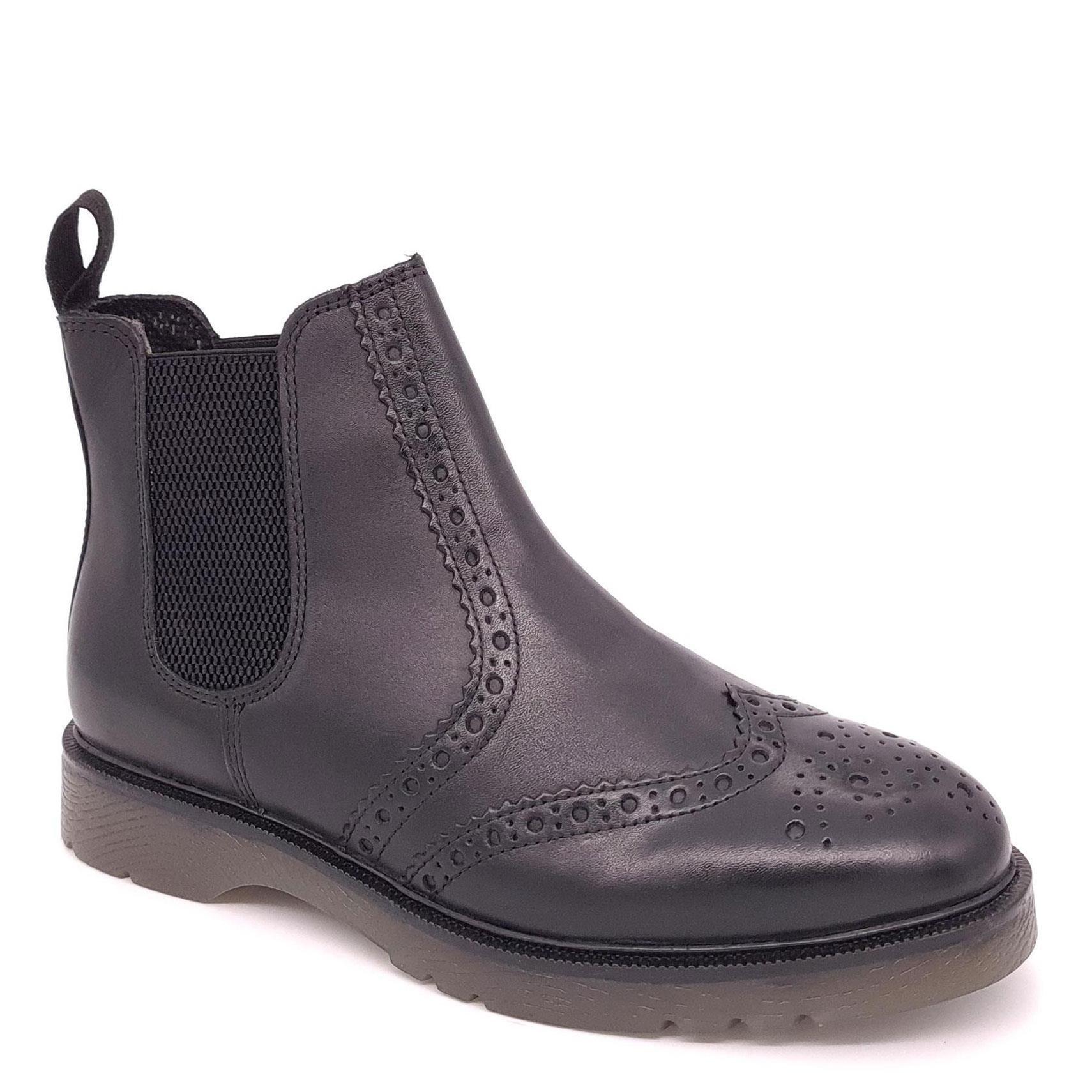 Кожаные ботинки челси с эффектом броги Warkton Frank James, черный кожаные броги norbury frank james коричневый
