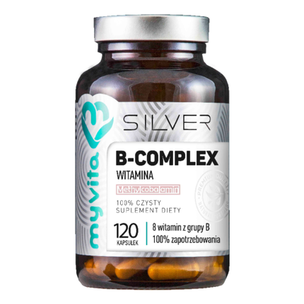 Серебряный витамин B-комплекс 100% 120 капсул, Myvita