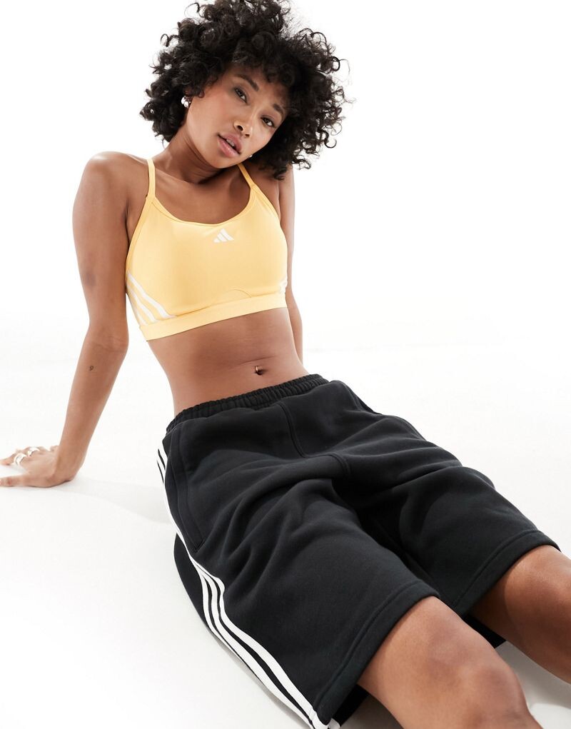 

Adidas - Training Aeroreact - спортивный бюстгальтер с поддержкой желтого цвета adidas