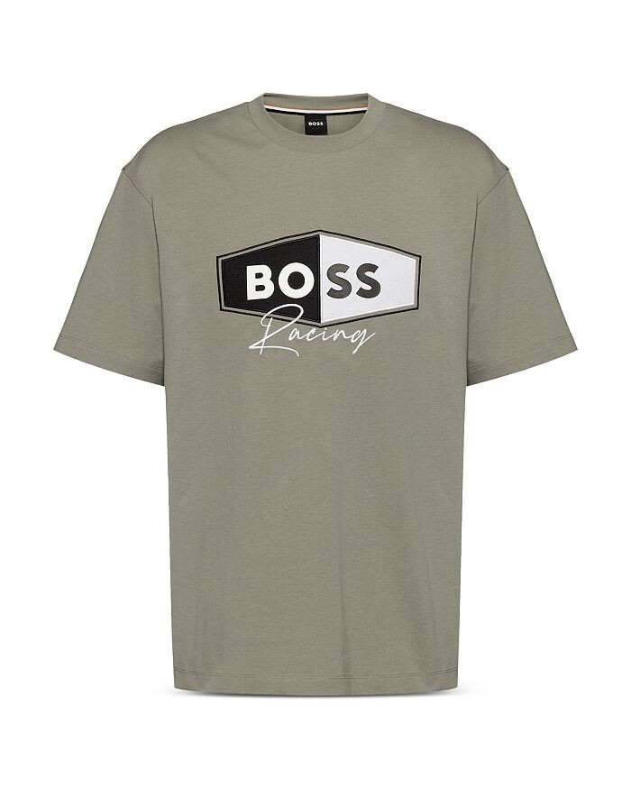 

Футболка с вышитым логотипом Tessin BOSS, Серый