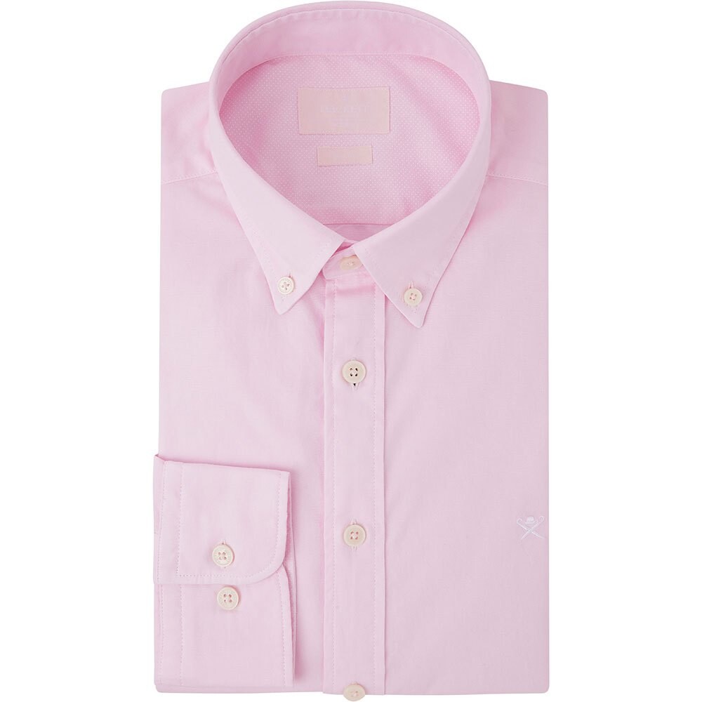 

Рубашка с длинным рукавом Hackett Garment Dyed Oxford, розовый