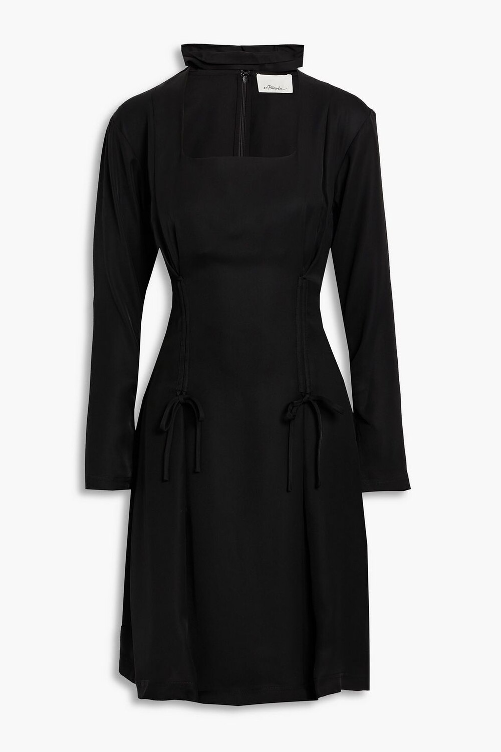

Твиловое платье с вырезом и бантом 3.1 PHILLIP LIM, черный