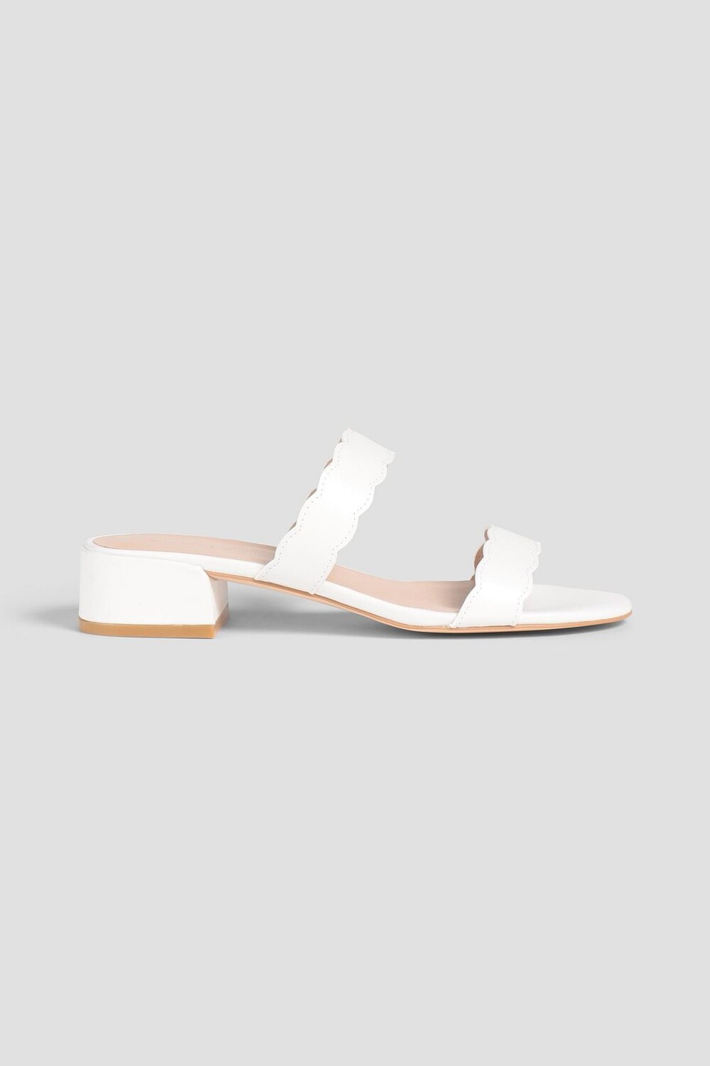 

Кожаные сандалии Santorini с фестонами STUART WEITZMAN, белый