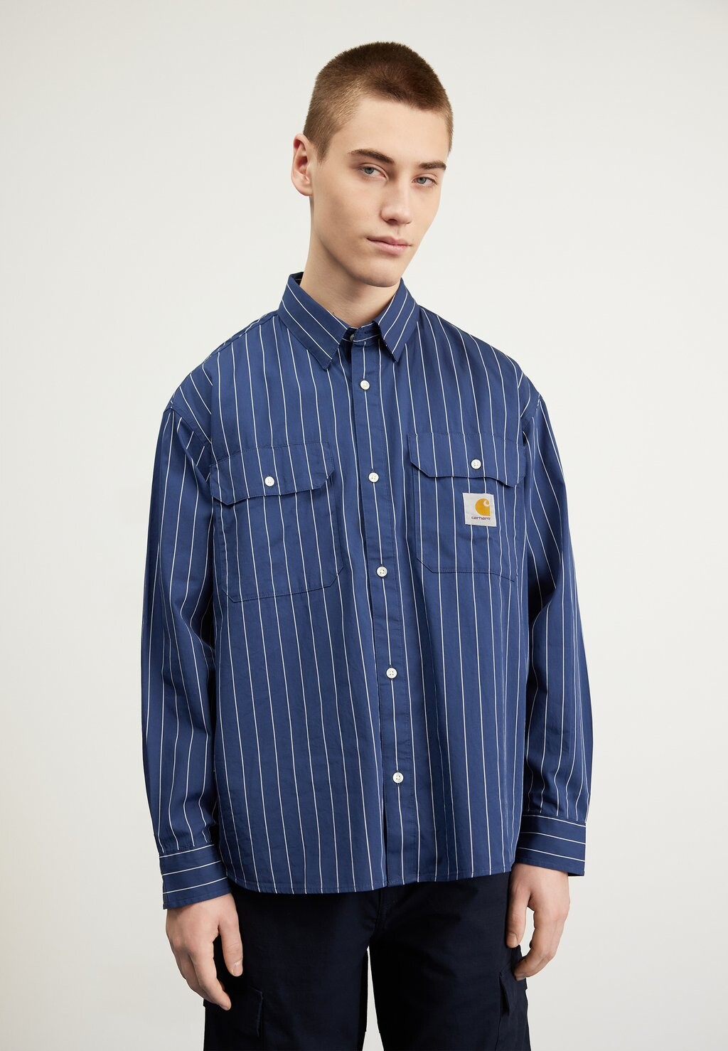 

Рубашка Orlean Shirt Carhartt WIP, цвет blue/white