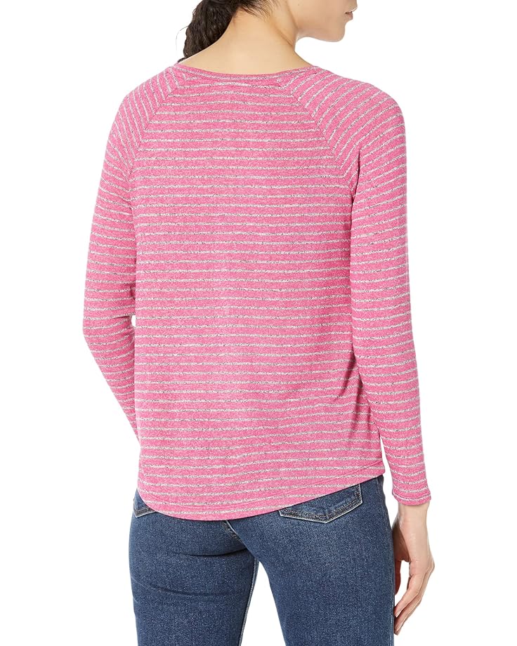 

Футболка NIC+ZOE Sweet Dreams Long Sleeve Striped Tee, цвет Pink Multi