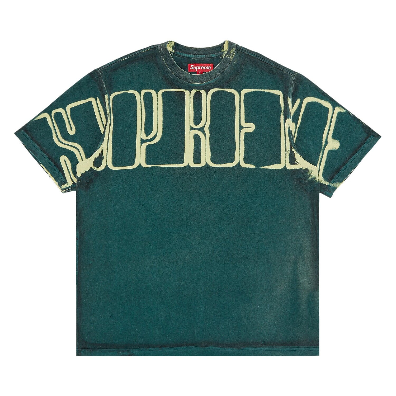 

Топ с короткими рукавами Supreme Overprint Knockout, темно-бирюзовый
